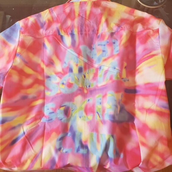 Anti Social Social Club Button Shirt "Colorblind" Size Small (Small/Medium) - Picture 6 of 7